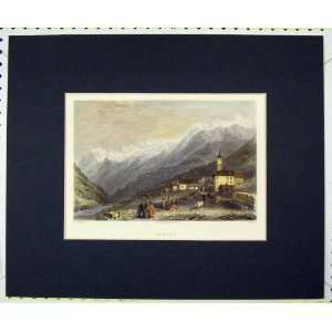   View Airolo Mountains 1835 Hand Coloured Jeavons Print