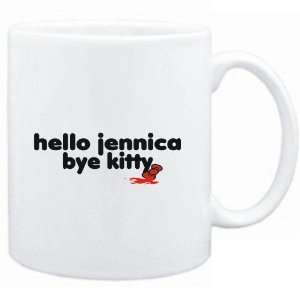  Mug White  Hello Jennica bye kitty  Female Names Sports 