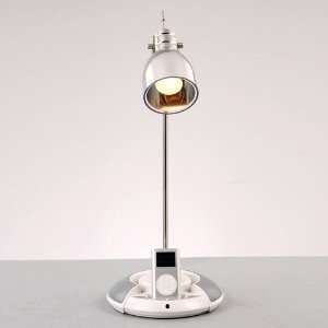  I luminate White Desk LED Table Lamp with iPod/ Dock 