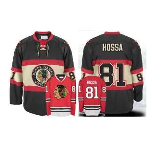 Chicago Blackhawks Authentic NHL Jerseys #81 HOSSA 3rd Black Jersey 
