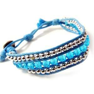   Blue Rope Stone Bead Toggle Bracelet Fashion Jewelry Jewelry