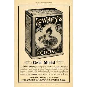  1904 Ad Walter Lowney Cocoa Breakfast Powder Beverage 
