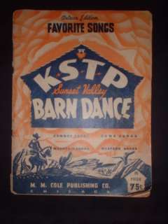 ANTIQUE KSTP RADIO SUNSET VALLEY BARN DANCE SONG BOOK  