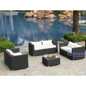    Set of 3 White Loveseats and 1 Coffee Table Patio, Lawn & Garden