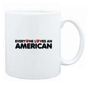   : New  Everyone Loves American  America Mug Country: Home & Kitchen