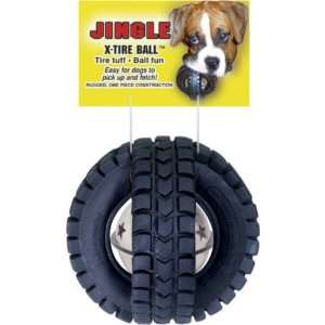  Pet Qwerks Medium Jingle X   Tire Ball Pet Toy