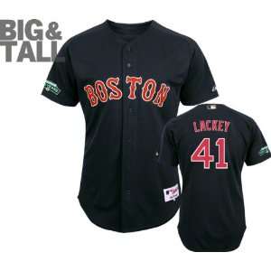 John Lackey Jersey: Big & Tall Majestic Navy Authentic Boston Red Sox 