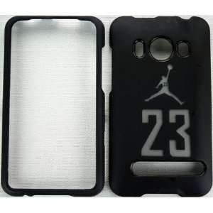  HTC EVO 4G JORDAN 23 BLACK CASE/COVER WITH METALLIC 3D 