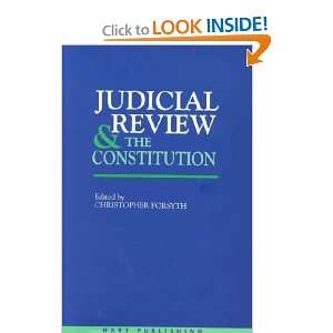 Judicial Review and the Constitution **ISBN 9781841131054**