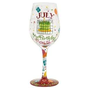 Lolita Love My Birthday Month Wine Glass, July  Kitchen 