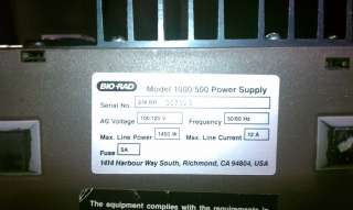 BIO RAD Model 1000/500, DC Electrophoresis Power Supply  