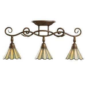 Kichler Lighting 7702TZG Three Light Fixed Rail, Tannery Bronze with 