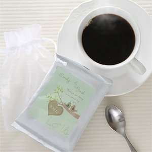  Personalized Wedding Favor Coffee Packets   Love Birds 