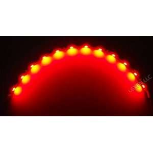  LED RED 2X 12 STRIP INTERIOR LIGHTS 1210 15SMD 