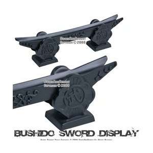   Bushido Single Sword Display Stand With Kanji: Sports & Outdoors