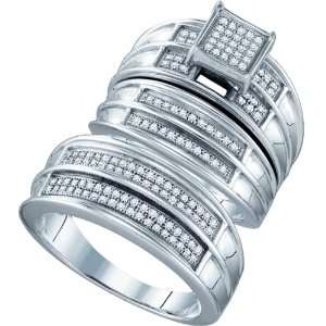   ct. Micro Pave Se Diamond Trio Engagement Set Katarina Jewelry