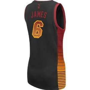  Miami Heat Lebron James #6 Womens Vibe Jersey (Black 