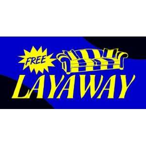  3x6 Vinyl Banner   Free Layaway Blue 