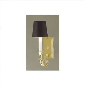  Kingston ADA Wall Sconce with Polished Brass/Black Shade 