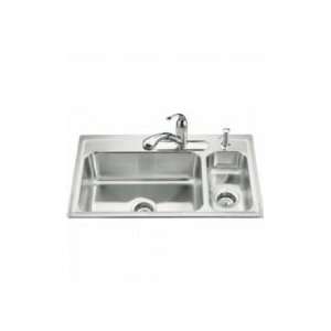  Kohler High/Low Self Rimming Kitchen Sink K 3347R 3 None 