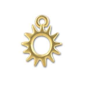  TierraCast Gold Plated Pewter Radiant Sun Charms (3)