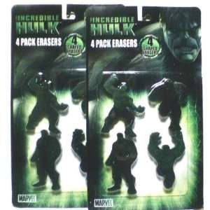   The Incredible Hulk Shaped Eraser Set (2 Packs) 
