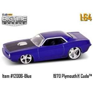  Jada Big Time Muscle 70 Plymouth Cuda Blue 164 Car Toys & Games