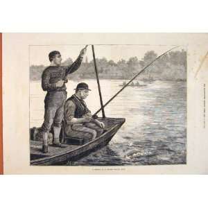  Member Thames Angling Club Fishing Fishermen Boat 1873 