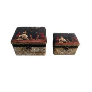   Box with King and Queen Design (Set of 2) 