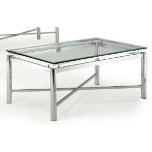   Silver Company Nova Tempered Glass Top Coffee Table: Home & Kitchen