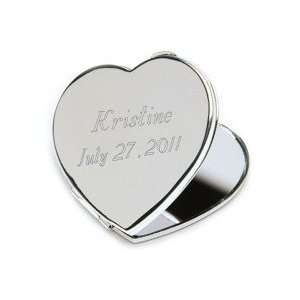  Personalized Heart Compact Mirror Beauty