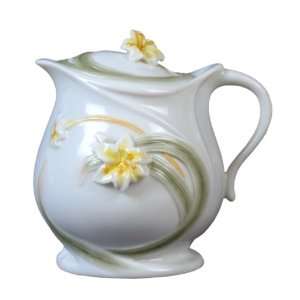  Lily Flower Porcelain Creamer with Lid