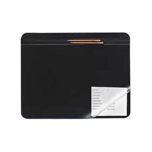 Black   Sold as 1 EA   Desk pad features a clear overlay to showcase 