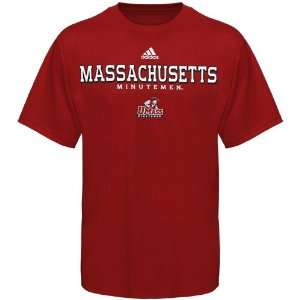  adidas Massachusetts Minutemen Maroon True Basic T shirt 