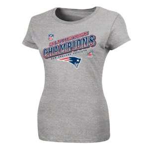 New England Patriots Womens Heathered Grey 2011 AFC Conference 