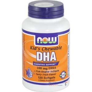  Now Kids Chewable DHA 100mg, 120 Softgel Health 