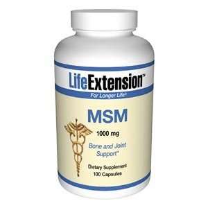  Life Extension MSM 1,000mg, 100 Capsule Health & Personal 