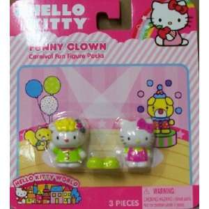    HELLO KITTY CARNIVAL FUN FIGURE PACKS   FUNNY CLOWN: Toys & Games