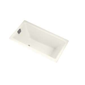   Two 5.5Ft Bath with Integral Tile Flange and Left Hand Drain, Biscuit