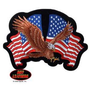  Hot Leathers Eagle Two Flag Patch: Arts, Crafts & Sewing