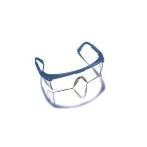 Radnor ® Retro Series Safety Glasses   Blue Frame And Clear Universal 