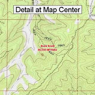 USGS Topographic Quadrangle Map   Buck Knoll, Utah (Folded/Waterproof 