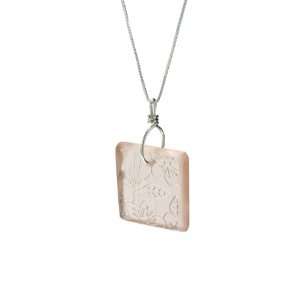   : Pink Depression Glass Square Necklace: Bottled Up Designs: Jewelry