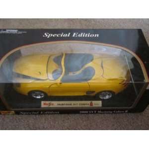 2000 SVT Mustang Cobra R Yellow 1:18 Sacle: Toys & Games