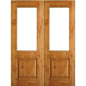  Exterior Door: Knotty Alder Half Lite Pair (Single also 