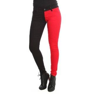  Tripp   Black And Red Split Leg Skinny Jeans: Clothing