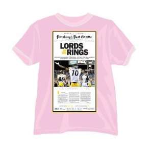  Pittsburgh Post Gazette Lords of the Rings Pink T shirt 