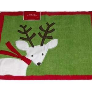  Christmas Reindeer Throw Accent Rug Cotton Bath Mat 