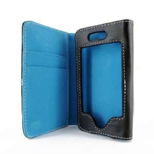 Blue interior Leather Wallet Credit Card ID Case for iPhone 
