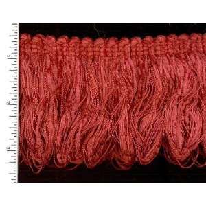  275 Wide Looped Chenille Brush Fringe Cinnabar Red By 